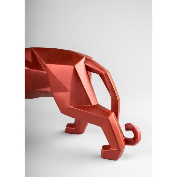 Load image into Gallery viewer, Lladro Panther Figurine - Metallic Red