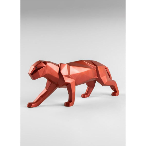 Load image into Gallery viewer, Lladro Panther Figurine - Metallic Red
