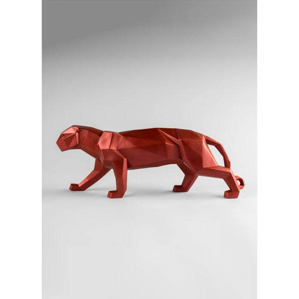 Load image into Gallery viewer, Lladro Panther Figurine - Metallic Red