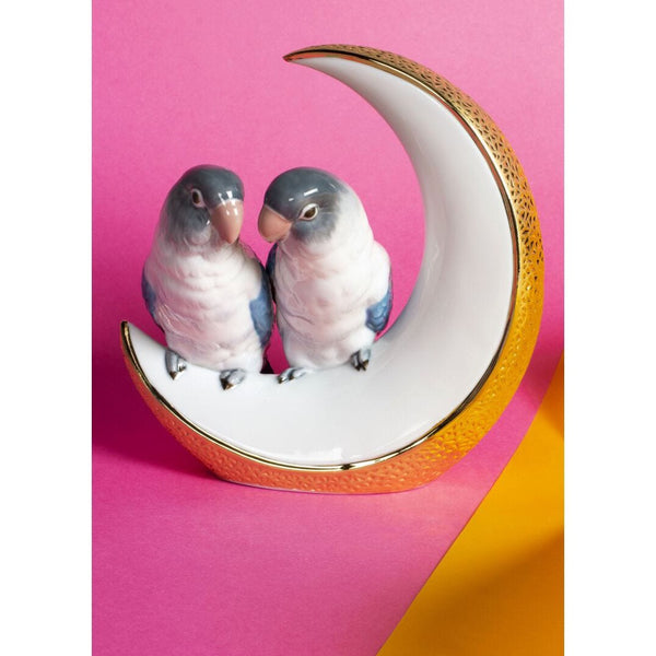 Load image into Gallery viewer, Lladro Fly Me to The Moon Birds Figurine - Golden Lustre