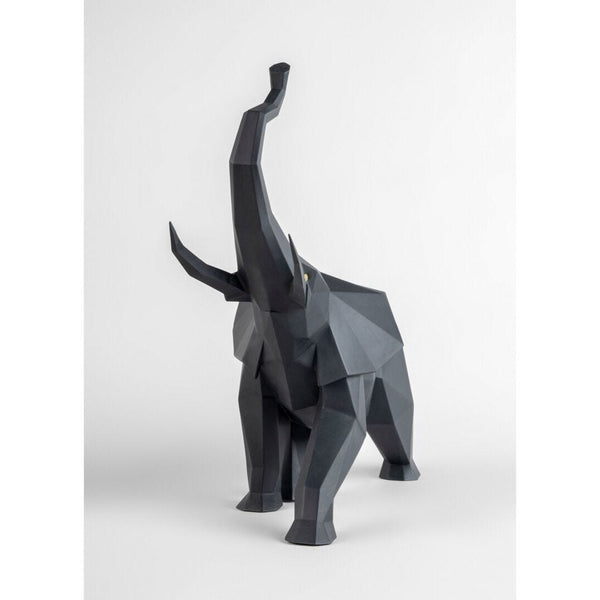 Load image into Gallery viewer, Lladro Elephant Sculpture - Black Matte