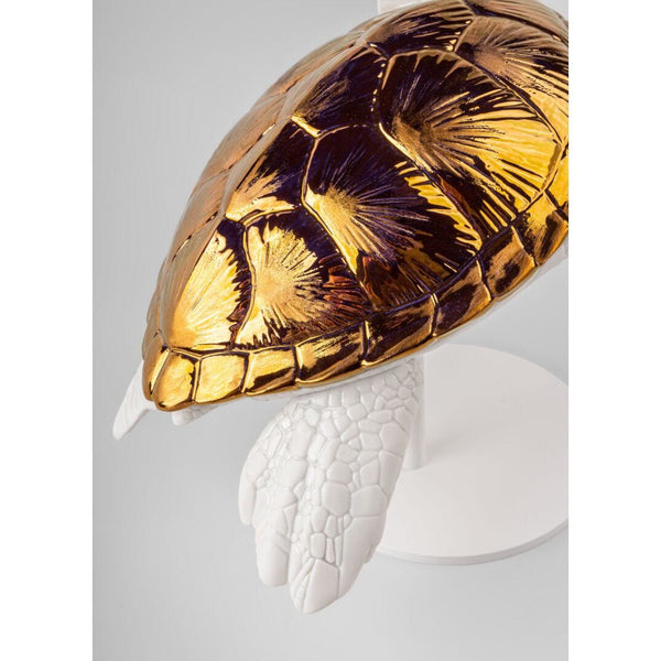 Load image into Gallery viewer, Lladro Sea Turtle I (white - copper) Sculpture