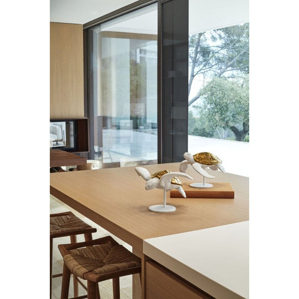 Load image into Gallery viewer, Lladro Sea Turtle II (white - copper) Sculpture