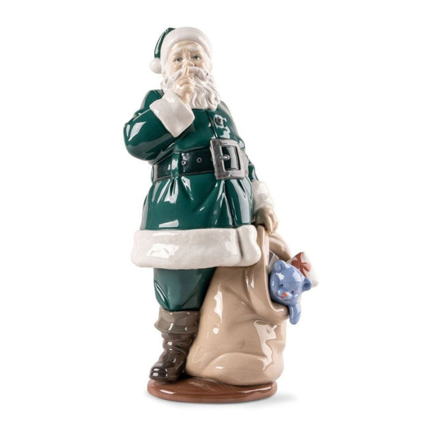 Load image into Gallery viewer, Lladro Santa is Here Sculpture - Green