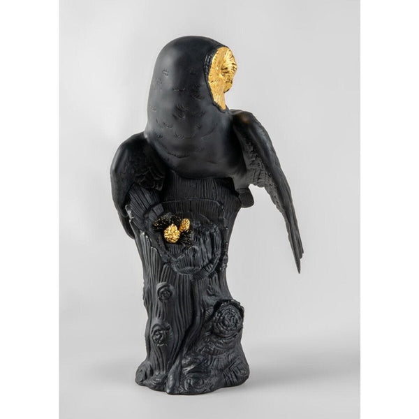 Load image into Gallery viewer, Lladro Owl Sculpture - Black & Gold - Limited Edition