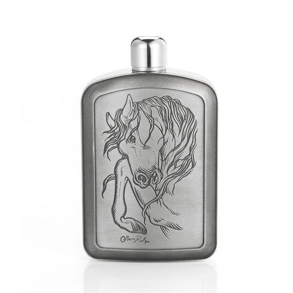 Load image into Gallery viewer, Royal Selangor Limited Edition Rulz Stallion Hip Flask