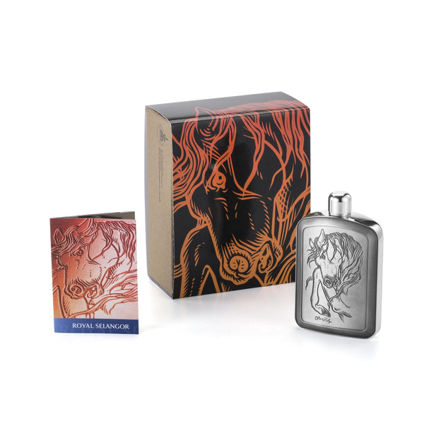Load image into Gallery viewer, Royal Selangor Limited Edition Rulz Stallion Hip Flask
