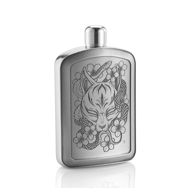 Load image into Gallery viewer, Royal Selangor Limited Edition Fin T Kitsune Hip Flask