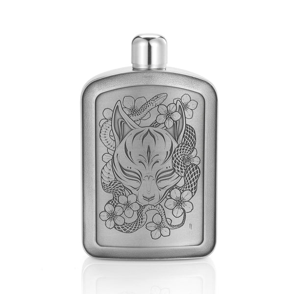Load image into Gallery viewer, Royal Selangor Limited Edition Fin T Kitsune Hip Flask