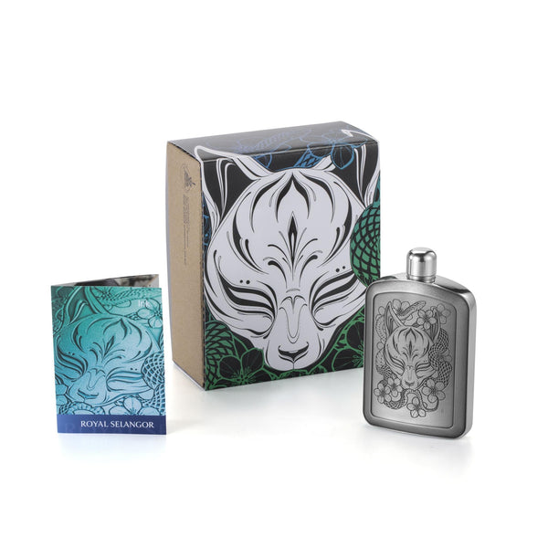Load image into Gallery viewer, Royal Selangor Limited Edition Fin T Kitsune Hip Flask