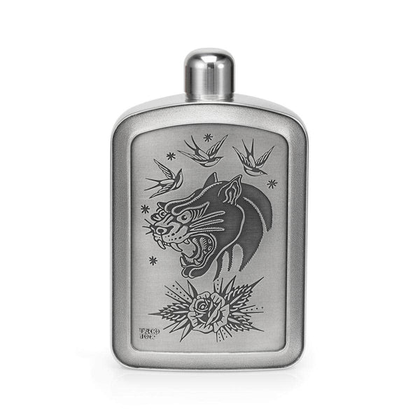 Load image into Gallery viewer, Royal Selangor Limited Edition Taco Joe Panther Hip Flask