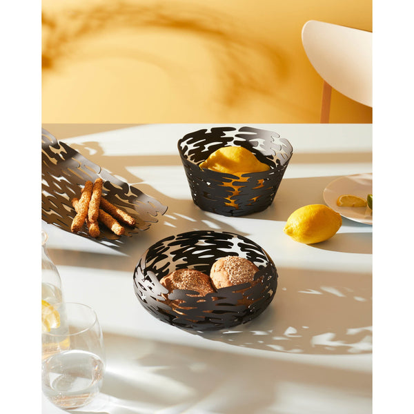 Load image into Gallery viewer, Alessi Barket Basket Black / Cm 21 || Inch 8¼″