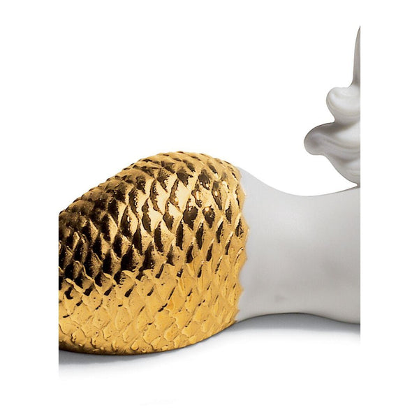 Load image into Gallery viewer, Lladro Day Dreaming at Sea Mermaid Figurine - Golden Lustre