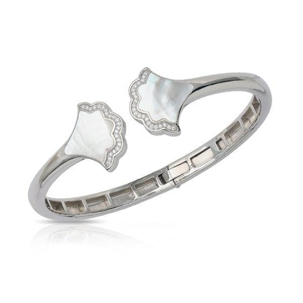 Load image into Gallery viewer, Belle Etoile Astoria Bangle - White Mother-of-Pearl