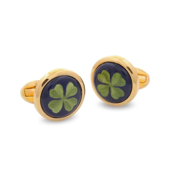 Load image into Gallery viewer, Halcyon Days Clover Cufflinks