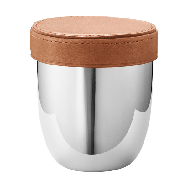 Load image into Gallery viewer, Georg Jensen Sky Dice Travel Cup & 5 Dice, Leather & Stainless Steel