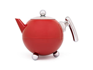 Bredemeijer 41 fl. oz. Double Wall Bella Ronde Carmine Red Teapot