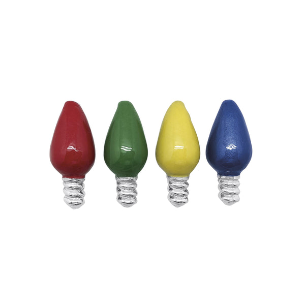 Load image into Gallery viewer, Mariposa Enamel Christmas Bulb Napkin Weight Set of 4