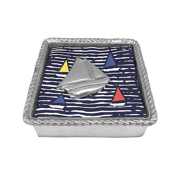 Load image into Gallery viewer, Mariposa Sailboat Rope Napkin Box