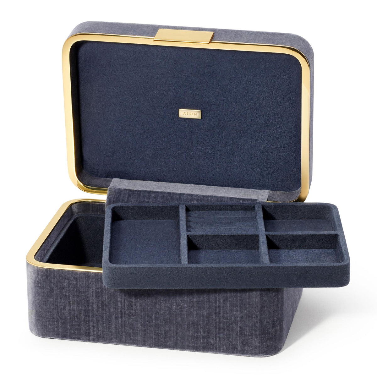 AERIN Beauvais Velvet Jewelry Box - Dusk Blue – Lifelong Collectibles