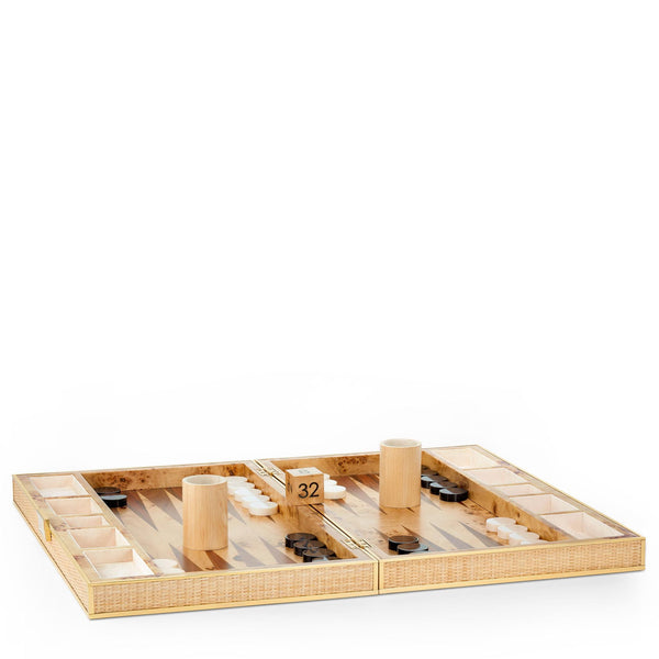 Load image into Gallery viewer, AERIN Cane Backgammon Set