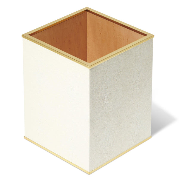 Load image into Gallery viewer, AERIN Classic Shagreen Waste Basket - Cream
