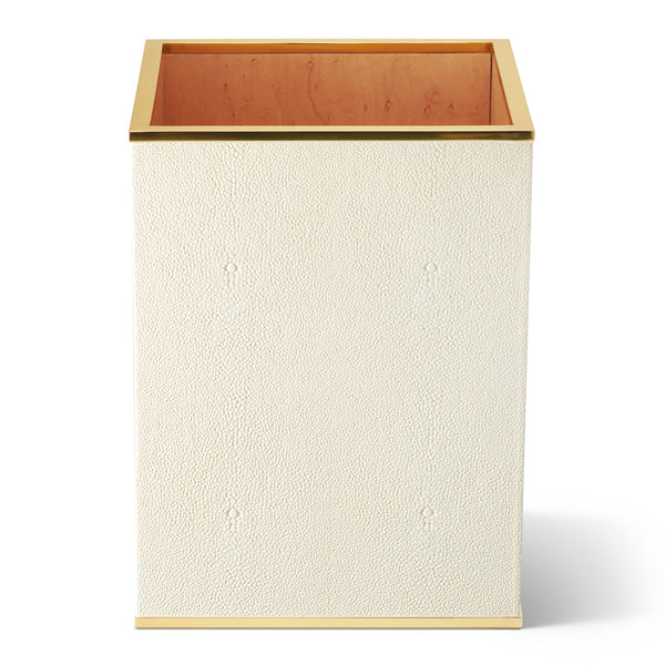 Load image into Gallery viewer, AERIN Classic Shagreen Waste Basket - Cream