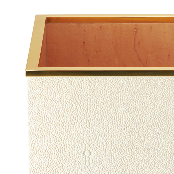 Load image into Gallery viewer, AERIN Classic Shagreen Waste Basket - Cream