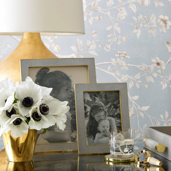 Load image into Gallery viewer, AERIN Classic Shagreen 5x7 Frame - Dove