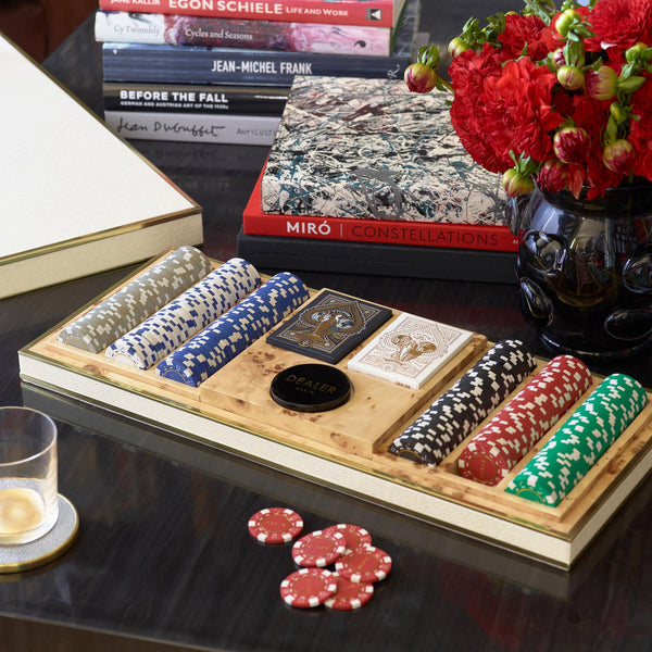 Load image into Gallery viewer, AERIN Shagreen Poker Set - Cream