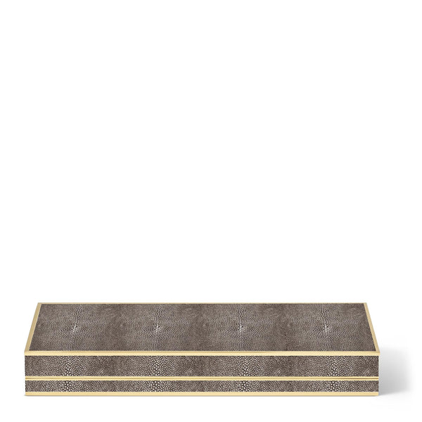 Load image into Gallery viewer, AERIN Shagreen Poker Set - Chocolate