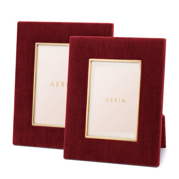 Load image into Gallery viewer, AERIN Valentina 5x7 Velvet Frame - Cinnabar