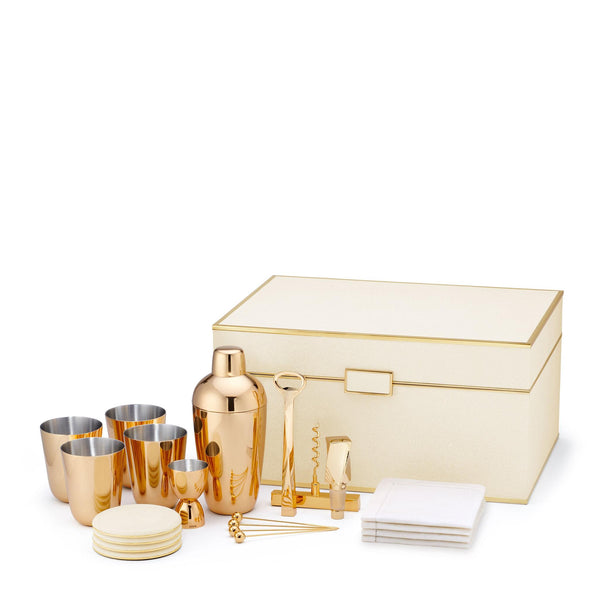 Load image into Gallery viewer, AERIN Classic Shagreen Bar Set - Cream