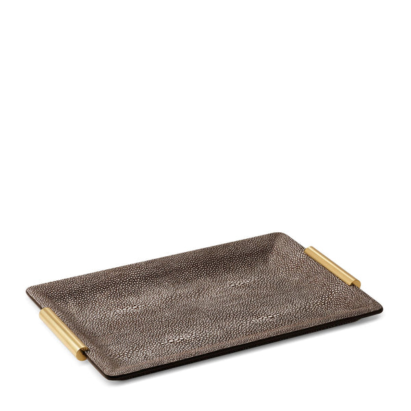 Load image into Gallery viewer, AERIN Shagreen Small Vanity Tray - Chocolate