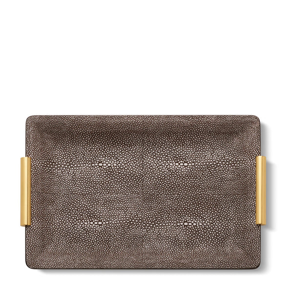 Load image into Gallery viewer, AERIN Shagreen Small Vanity Tray - Chocolate