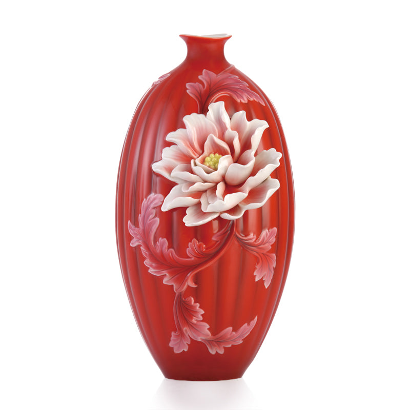 Franz Porcelain Lasting MagnificencePeony Design Sculptured Porcelain