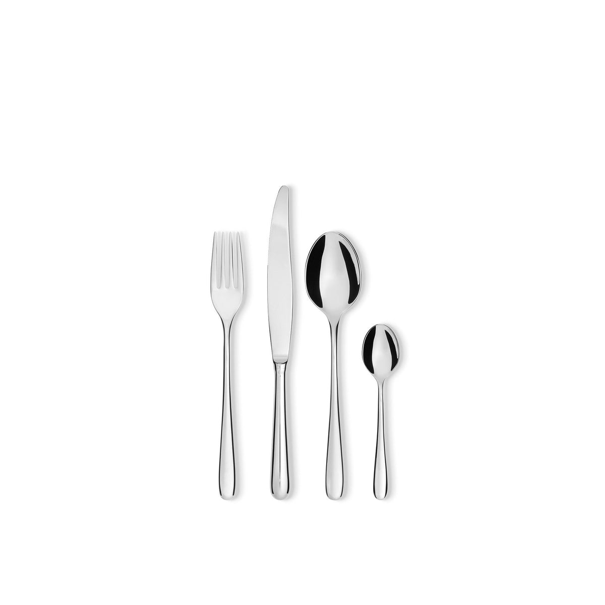 Alessi 'Caccia' Pastry Fork - 18/10 Stainless Steel, Mirror Polished, Dishwasher Safe Modern Cutlery