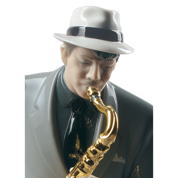 Load image into Gallery viewer, Lladro Jazz Saxophonist Figurine