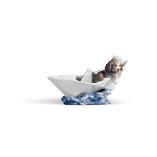 Load image into Gallery viewer, Lladro Little Stowaway Dog Figurine