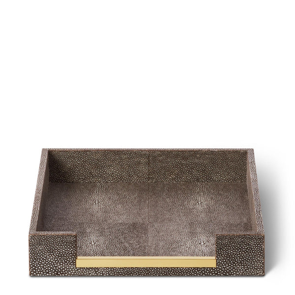 Load image into Gallery viewer, AERIN Shagreen Paper Tray - Chocolate
