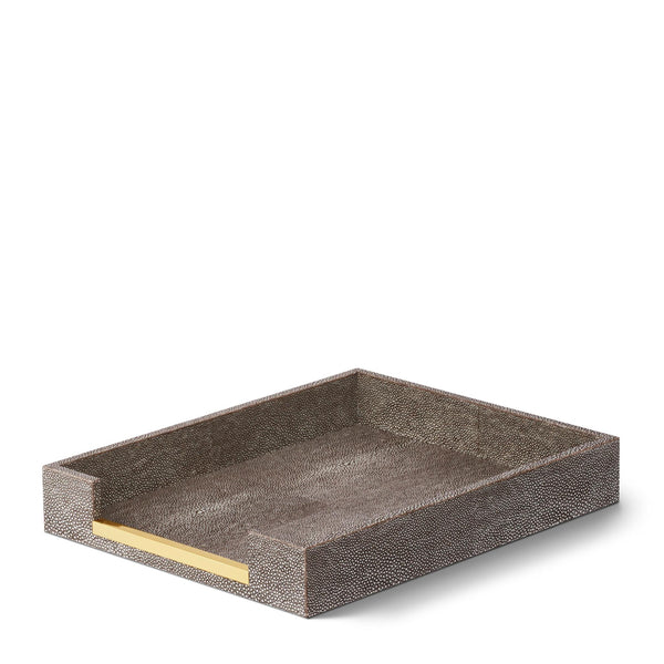 Load image into Gallery viewer, AERIN Shagreen Paper Tray - Chocolate