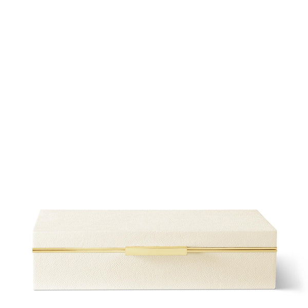 Load image into Gallery viewer, AERIN Shagreen Envelope Box - Cream
