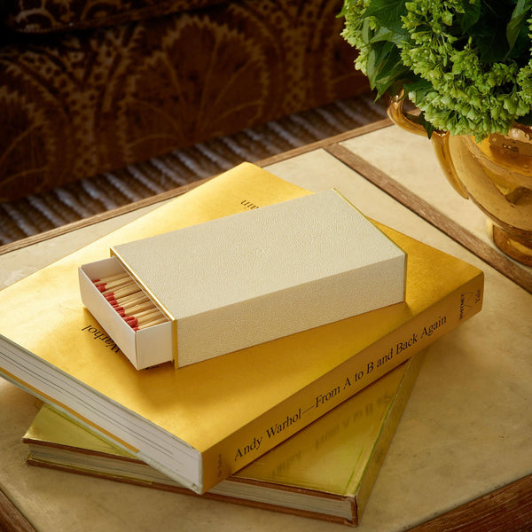 Load image into Gallery viewer, AERIN Shagreen Oversized Match Box - Cream