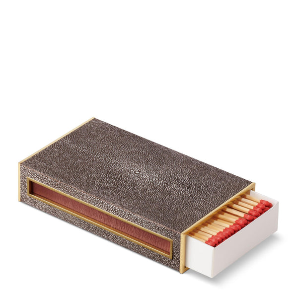 Load image into Gallery viewer, AERIN Shagreen Oversized Match Box - Chocolate