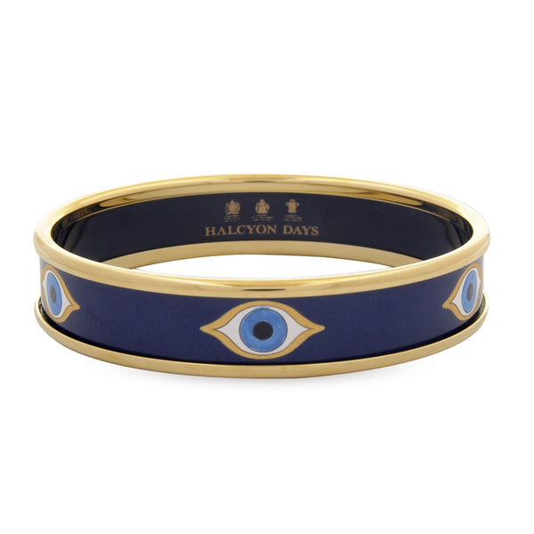 Load image into Gallery viewer, Halcyon Days "Evil Eye on Navy" Bangle
