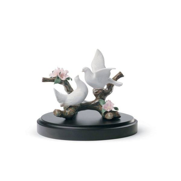 Load image into Gallery viewer, Lladro Doves on A Cherry Tree Figurine