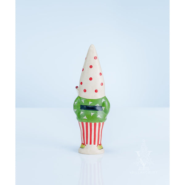 Load image into Gallery viewer, Vaillancourt Folk Art - Santa Elf Holding Doll Chalkware Figurine