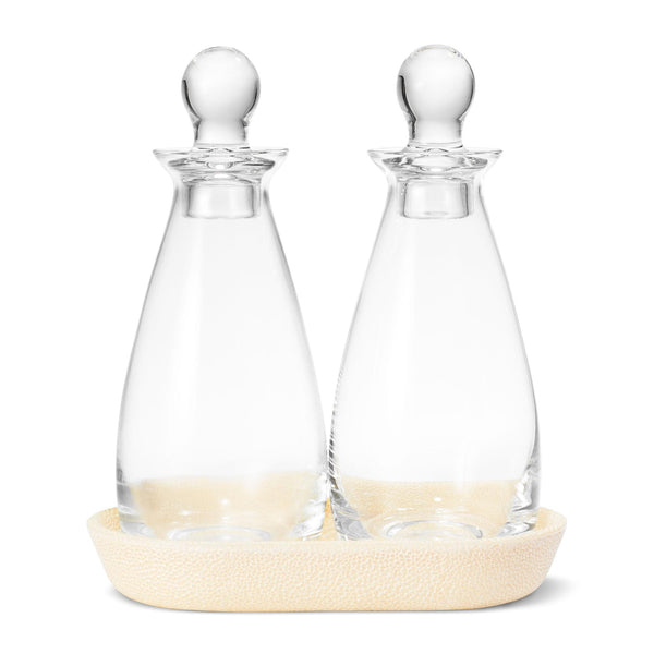 Load image into Gallery viewer, AERIN Shagreen Oil and Vinegar Bottle Set