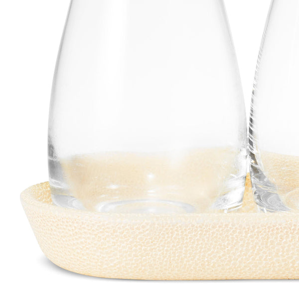 Load image into Gallery viewer, AERIN Shagreen Oil and Vinegar Bottle Set