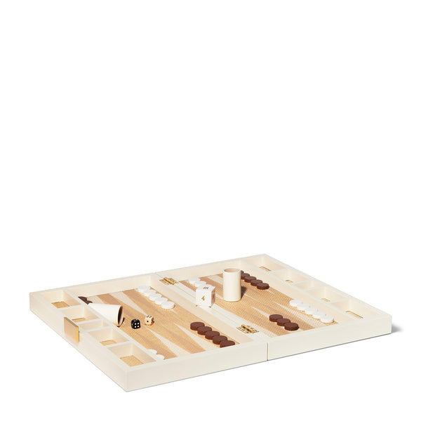 Load image into Gallery viewer, AERIN Lacquer Raffia Backgammon Set